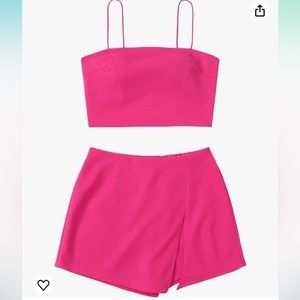 COPY - Verdusa Women's 2 Piece Outfit Crop Cami Top and Asymmetrical Shorts Sets
